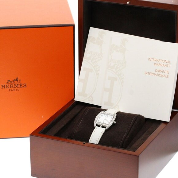 HERMES Cape Cod CT1.230 Diamond Bezel White Dial Quartz Ladies Watch_860044 - Picture 1 of 7